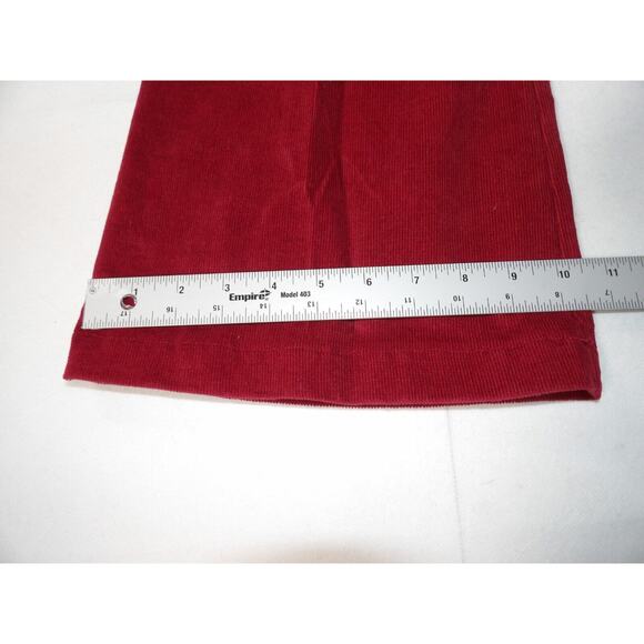 Self E Large Corduroy Pants Trousers Red NWT Pull On Stretch Waist Wide Leg Y2K - Picture 6 of 14